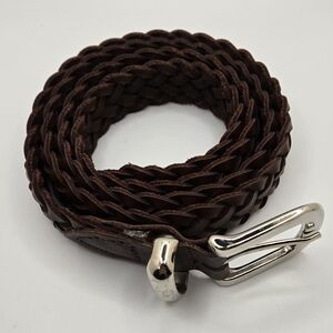 Century Canada Belt Classic Braided Brown Leather  Sz XL NWOT